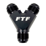 FTF Black Y-piece Male An6 In & An6 Out image 1
