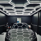 Hexagon LED Garage Light 2.4 x 4.8m Aluminium image 1
