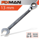 FIXMAN REVERSIBLE COMBINATION RATCHETING WRENCH 13MM image 1