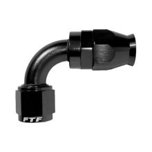  FTF Black Hose End 90° Swivel An10 - Teflon Hose image 1