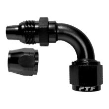 FTF Hose End Swivel Cutter Style 90° An20 Black image 1