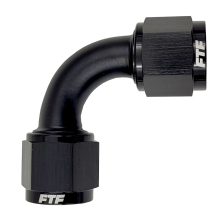 FTF Union Adapter 90° Female To Female Black AN6 image 1
