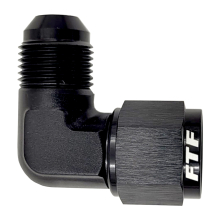 FTF Union Adapter 90° Female To Male AN10 Black image 1