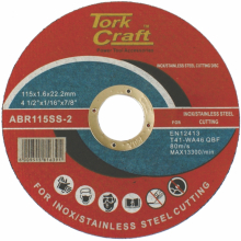 CUTTING DISC STAINLESS STEEL 115 x 1.6 x 22.22MM image 1