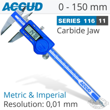 DIG. CALIPER 150MM 0.03MM ACC. TCT JAWS S/STEEL 0.01MM RES. image 1