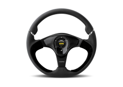 MOMO Nero 350 Steering Wheel - Black Leather image 1