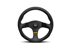 MOMO Team 300 Black Leather Steering Wheel image 1