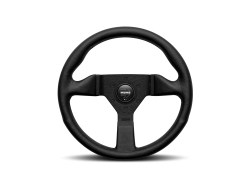 MOMO Montecarlo 320 Black Leather Steering Wheel image 1