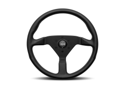 MOMO Montecarlo 350 Black Leather Steering Wheel  image 1
