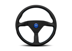 MOMO Montecarlo 350 Black/Blue Steering Wheel image 1